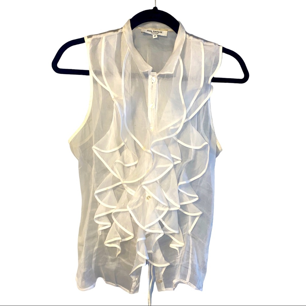 Anne Fontaine Ruffle Blouse